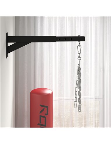 SPORTNOW Punch Bag Wall Bracket, 5-Length Adjustable Boxing Bag Bracket for Kickboxing Muay Thai Punching Training A91-326V00BK