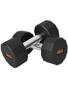 SPORTNOW 2 x 6kg Dumbbells Weights Set with 12-Sided Shape and Non-Slip Grip for Men Women Home Gym Workout A91-343V03OG