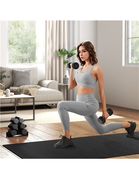 SPORTNOW 2 x 8kg Dumbbells Weights Set with 12-Sided Shape and Non-Slip Grip for Men Women Home Gym Workout A91-343V04OG - pic 89850 | FastDaddyshop