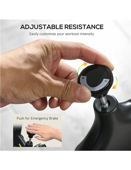 SPORTNOW Exercise Bike, Indoor Stationary Bike, Cycling Machine with Adjustable Seat and Resistance for Home Gym Workout, Yellow - pic 89907 | FastDaddyshop
