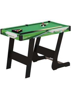 SPORTNOW 104cm Folding Mini Pool Table Set with 2 Cues, 16 Balls, Chalk, Triangle, Brush, Green A70-073V80GN