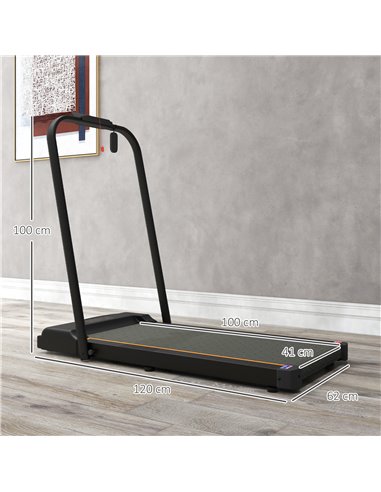 SPORTNOW 2.5HP Walking Pad, 1-6km/h Folding Treadmill with Remote Control and LED Display for Home Gym Office, Orange A90-365V70