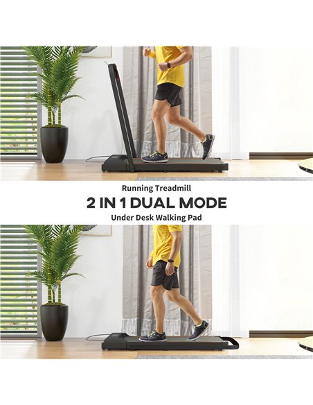 SPORTNOW 2.5HP Walking Pad, 1-6km/h Folding Treadmill with Remote Control and LED Display for Home Gym Office, Orange A90-365V70 - pic 89934 | FastDaddyshop