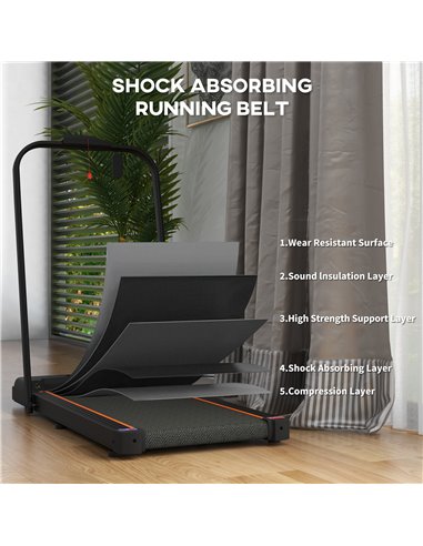 SPORTNOW 2.5HP Walking Pad, 1-6km/h Folding Treadmill with Remote Control and LED Display for Home Gym Office, Orange A90-365V70