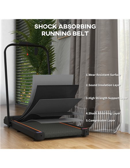 SPORTNOW 2.5HP Walking Pad, 1-6km/h Folding Treadmill with Remote Control and LED Display for Home Gym Office, Orange A90-365V70 - pic 89936 | FastDaddyshop