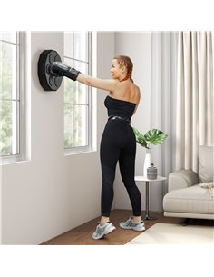 SPORTNOW Musical Boxing Machine Music Punching Machine with Bluetooth Connection and LED Light Smart, Wall Mounted A91-355V00BK 2