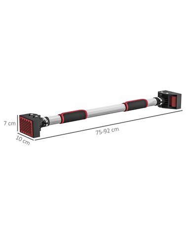 SPORTNOW Pull Up Bar for Home Doorway Pull Up Bar, No Screws Door Frame Chin Up Bar, Adjustable Length (75-92cm) for Home Gym Wo