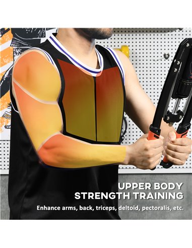 SPORTNOW Twister Arm Exerciser, Adjustable 22-440lbs Hydraulic Power Exerciser, Home Chest Expander, Strength Training Equipment