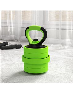 SPORTNOW 30kg Four-In-One Adjustable Weight Dumbbells Set, Barbell, Kettlebell, Push Up Stand - Green A91-287V02GN 2