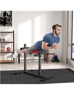 SPORTNOW Back Extension Roman Chair, Hyperextension Bench with Adjustable Leg Roller for Back, Abdominal and Gluteal Training A9 2