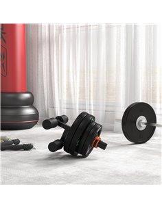 SPORTNOW Tib Bar with 2 x 5kg&2 x 10kg Olympic Weight Plates, Tibialis Trainer Calf Raise Machine for Shin Splints and Knee Pain 2