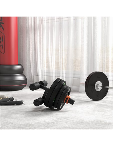 SPORTNOW Tib Bar with 2 x 5kg&2 x 10kg Olympic Weight Plates, Tibialis Trainer Calf Raise Machine for Shin Splints and Knee Pain - pic 90003 | FastDaddyshop