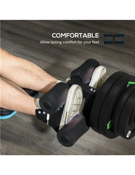 SPORTNOW Tib Bar with 2 x 5kg&2 x 10kg Olympic Weight Plates, Tibialis Trainer Calf Raise Machine for Shin Splints and Knee Pain - pic 90006 | FastDaddyshop