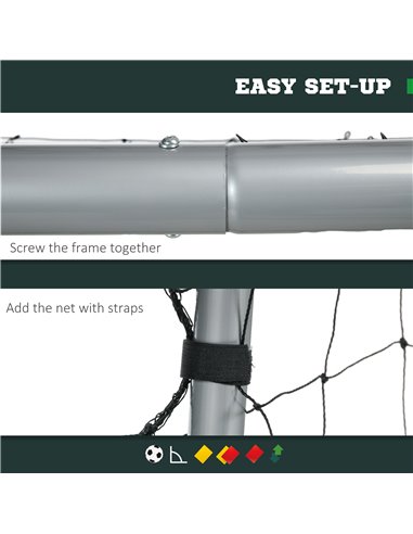 SPORTNOW 10ft x 6.5ft Football Goal, Football Net for Garden with Ground Stakes, Quick and Simple Set Up A62-038V02GY