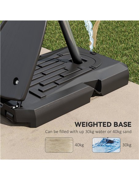 SPORTNOW 2.4-2.9m Adjustable Basketball Hoop and Stand with Weighted Base, Portable on Wheels, Red A61-045V02RD - pic 90024 | FastDaddyshop