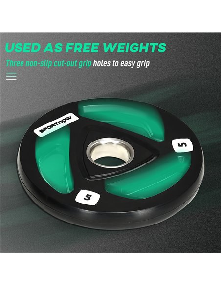 SPORTNOW Olympic EZ Curl Bar with 50kg Weight Plates, Barbell Bar for 5cm Weight Plates with Spring Clips, Home Gym Weight Lifti - pic 90051 | FastDaddyshop