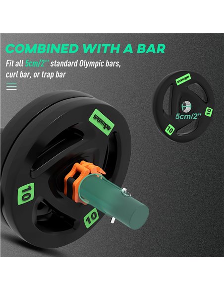 SPORTNOW Tib Bar with 2 x 10kg Olympic Weight Plates, Tibialis Trainer Calf Raise Machine for Shin Splints and Knee Pain Relief, - pic 90059 | FastDaddyshop