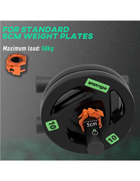 SPORTNOW Tib Bar with 2 x 10kg Olympic Weight Plates, Tibialis Trainer Calf Raise Machine for Shin Splints and Knee Pain Relief, - pic 90061 | FastDaddyshop