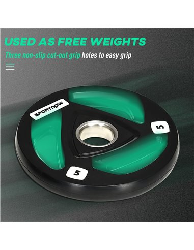SPORTNOW Tib Bar with 2 x 5kg Olympic Weight Plates, Tibialis Trainer Calf Raise Machine for Shin Splints and Knee Pain Relief, 