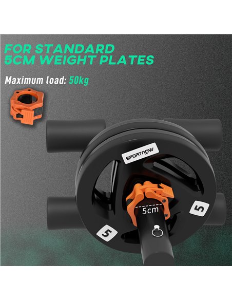 SPORTNOW Tib Bar with 2 x 5kg Olympic Weight Plates, Tibialis Trainer Calf Raise Machine for Shin Splints and Knee Pain Relief,  - pic 90079 | FastDaddyshop