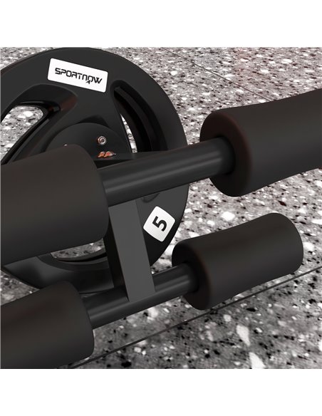 SPORTNOW Tib Bar with 2 x 5kg Olympic Weight Plates, Tibialis Trainer Calf Raise Machine for Shin Splints and Knee Pain Relief,  - pic 90081 | FastDaddyshop