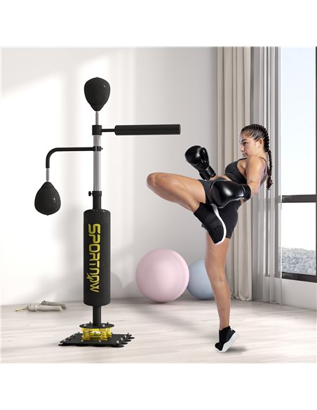 SPORTNOW Boxing Bag, Freestanding Punching Bag, with Reflex Bar, Speed Balls, Black A91-249V00BK - pic 90084 | FastDaddyshop