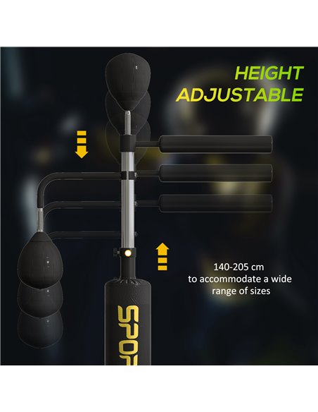 SPORTNOW Boxing Bag, Freestanding Punching Bag, with Reflex Bar, Speed Balls, Black A91-249V00BK - pic 90087 | FastDaddyshop