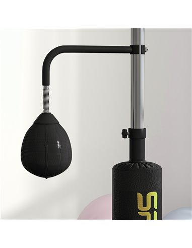 SPORTNOW Boxing Bag, Freestanding Punching Bag, with Reflex Bar, Speed Balls, Black A91-249V00BK