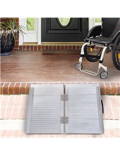 HOMCOM 2ft Folding Aluminum Wheelchair Ramp Scooter Portable Mobility Assist Suitcase Access Aid Disabled 713-027 2