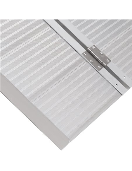 HOMCOM Portable Folding Wheelchair Ramp, Aluminium Mobility Scooter Access Aid, 4ft, 270kg Capacity, Silver 713-029 - pic 90125 | FastDaddyshop