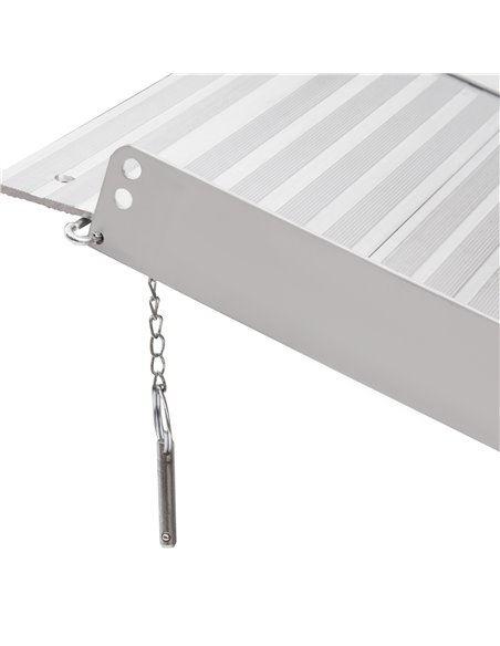 HOMCOM Portable Folding Wheelchair Ramp, Aluminium Mobility Scooter Access Aid, 4ft, 270kg Capacity, Silver 713-029 - pic 90126 | FastDaddyshop