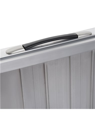 HOMCOM Portable Folding Wheelchair Ramp, Aluminium Mobility Scooter Access Aid, 4ft, 270kg Capacity, Silver 713-029