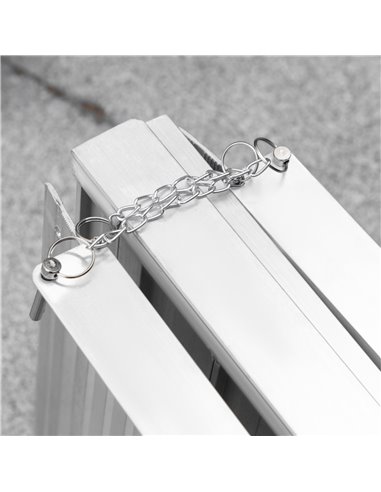 HOMCOM Folding Wheelchair Ramp, Textured Aluminum, 183x72 cm, Portable Threshold Ramp for Scooter & Steps, Silver. 713-003V00SR