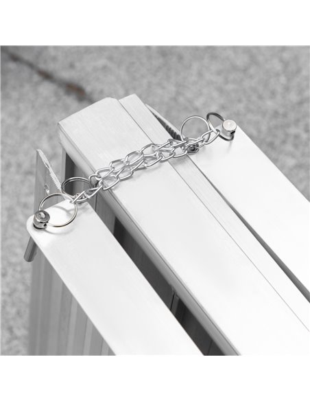 HOMCOM Folding Wheelchair Ramp, Textured Aluminum, 183x72 cm, Portable Threshold Ramp for Scooter & Steps, Silver. 713-003V00SR - pic 90145 | FastDaddyshop