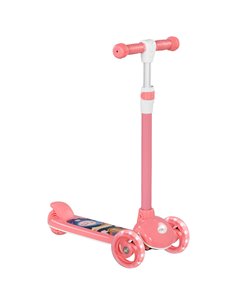 AIYAPLAY Kids 3 Wheel Scooter for 2-6 Years Old w/ Adjustable Height, LED Light, TPE Handlebar, Pink 371-050V00PK
