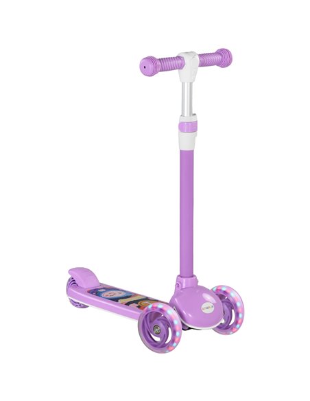 AIYAPLAY Kids 3 Wheel Scooter for 2-6 Years Old w/ Adjustable Height, LED Light, TPE Handlebar, Purple 371-050V00VT - pic 90155 | FastDaddyshop