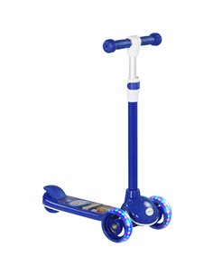 AIYAPLAY Kids 3 Wheel Scooter for 2-6 Years Old w/ Adjustable Height, LED Light, TPE Handlebar, Blue 371-050V00BU