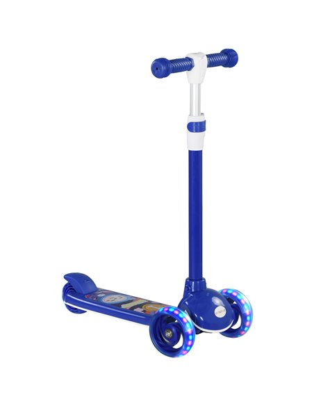 AIYAPLAY Kids 3 Wheel Scooter for 2-6 Years Old w/ Adjustable Height, LED Light, TPE Handlebar, Blue 371-050V00BU - pic 90164 | FastDaddyshop