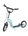 HOMCOM Teen Kids Stunt Scooter w/ Adjustable Handlebar, 12 Inch Rubber Tyres, Dual Brakes, Blue 371-017BU
