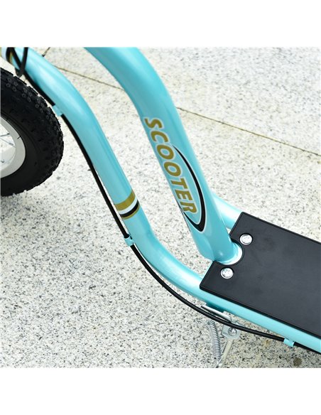 HOMCOM Teen Kids Stunt Scooter w/ Adjustable Handlebar, 12 Inch Rubber Tyres, Dual Brakes, Blue 371-017BU - pic 90180 | FastDaddyshop