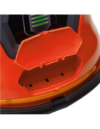 HOMCOM Bumper Car, 360° Rotation Spin 12V Kids Electric Car with Lights, Music, for Ages 1.5-5 Years - Orange 370-301V70OG