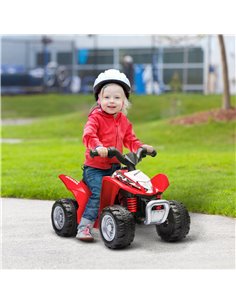 AIYAPLAY Honda Licensed Electric Ride on Cars Kids Car Kids Electric Quad Bike 6V ATV Ride On, 4 Pack, for 1.5-3 Years Red 370-2 2