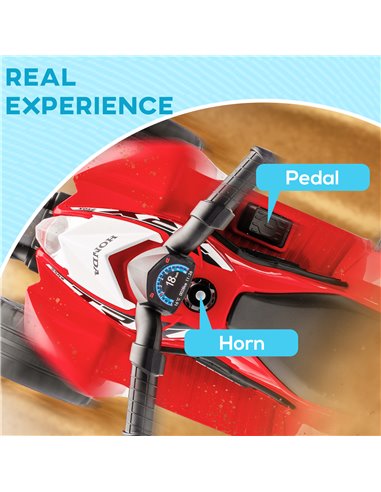 AIYAPLAY Honda Licensed Electric Ride on Cars Kids Car Kids Electric Quad Bike 6V ATV Ride On, 4 Pack, for 1.5-3 Years Red 370-2