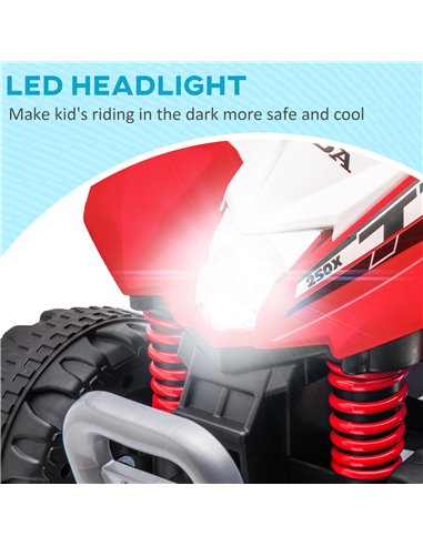 AIYAPLAY Honda Licensed Electric Ride on Cars Kids Car Kids Electric Quad Bike 6V ATV Ride On, 4 Pack, for 1.5-3 Years Red 370-2