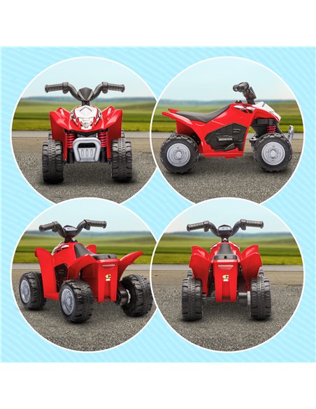 AIYAPLAY Honda Licensed Electric Ride on Cars Kids Car Kids Electric Quad Bike 6V ATV Ride On, 4 Pack, for 1.5-3 Years Red 370-2 - pic 90261 | FastDaddyshop