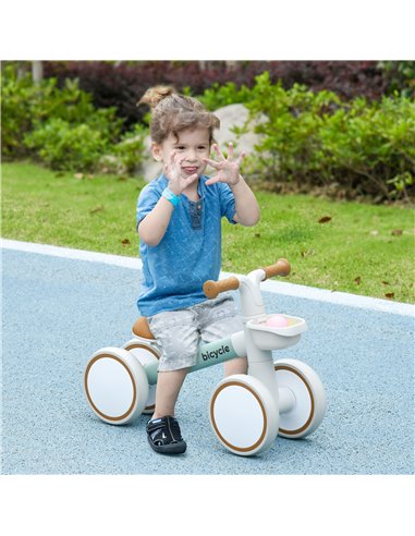 AIYAPLAY Kids Balance Bike for 1-3 Years Old with Adjustable Seat, Silent Wheels, Green 370-308V00GN