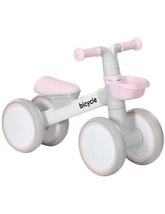 AIYAPLAY Kids Balance Bike for 1-3 Years Old with Adjustable Seat, Silent Wheels, Pink 370-308V00PK