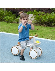 AIYAPLAY Kids Balance Bike for 1-3 Years Old with Adjustable Seat, Silent Wheels, White 370-308V00BN 2