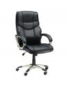 Homcom Office Desk Chair with Faux Leather, Adjustable Height, Black