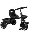 AIYAPLAY Kids Trike for 2-5 Years with Adjustable Seat, Pedal, Baskets, Black 370-269V00BK